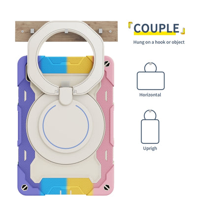 For Huawei MatePad 11 2023 Armor Contrast Color Silicone + PC Tablet Case(Colorful Pink) - Huawei by buy2fix | Online Shopping UK | buy2fix