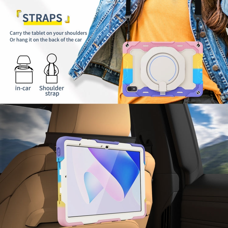 For Huawei MatePad 11 2023 Armor Contrast Color Silicone + PC Tablet Case(Colorful Pink) - Huawei by buy2fix | Online Shopping UK | buy2fix