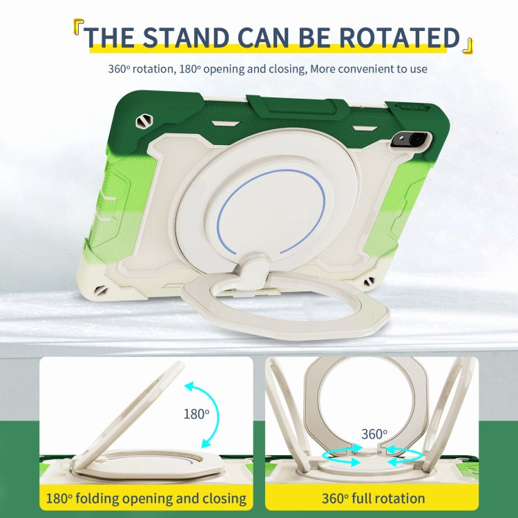 For Huawei MatePad 11 2023 Armor Contrast Color Silicone + PC Tablet Case(Colorful Green) - Huawei by buy2fix | Online Shopping UK | buy2fix