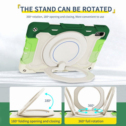 For Huawei MatePad 11 2023 Armor Contrast Color Silicone + PC Tablet Case(Colorful Green) - Huawei by buy2fix | Online Shopping UK | buy2fix