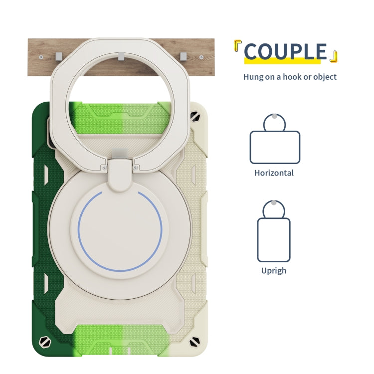 For Huawei MatePad 11 2023 Armor Contrast Color Silicone + PC Tablet Case(Colorful Green) - Huawei by buy2fix | Online Shopping UK | buy2fix