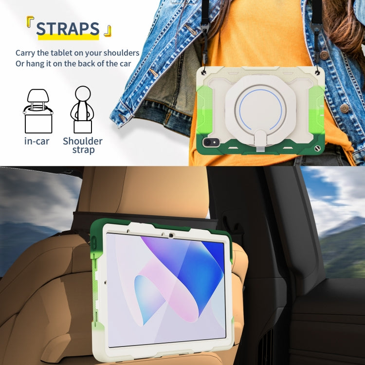 For Huawei MatePad 11 2023 Armor Contrast Color Silicone + PC Tablet Case(Colorful Green) - Huawei by buy2fix | Online Shopping UK | buy2fix