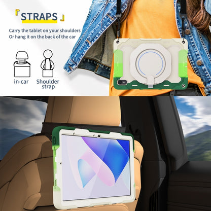 For Huawei MatePad 11 2023 Armor Contrast Color Silicone + PC Tablet Case(Colorful Green) - Huawei by buy2fix | Online Shopping UK | buy2fix