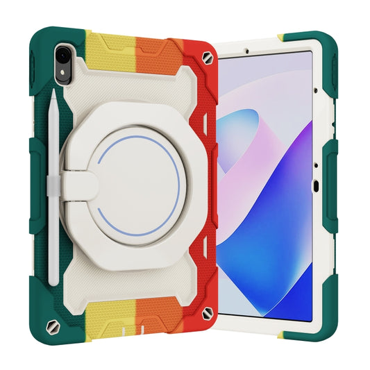 For Huawei MatePad 11 2023 Armor Contrast Color Silicone + PC Tablet Case(Colorful Red) - Huawei by buy2fix | Online Shopping UK | buy2fix