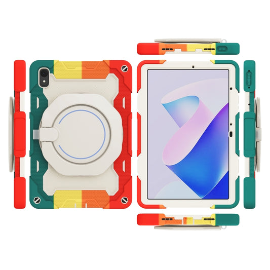 For Huawei MatePad 11 2023 Armor Contrast Color Silicone + PC Tablet Case(Colorful Red) - Huawei by buy2fix | Online Shopping UK | buy2fix