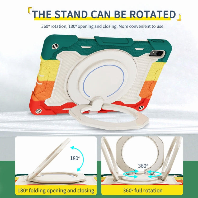 For Huawei MatePad 11 2023 Armor Contrast Color Silicone + PC Tablet Case(Colorful Red) - Huawei by buy2fix | Online Shopping UK | buy2fix