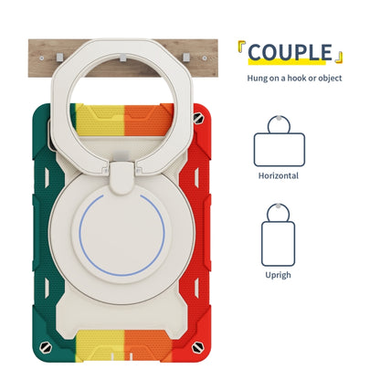 For Huawei MatePad 11 2023 Armor Contrast Color Silicone + PC Tablet Case(Colorful Red) - Huawei by buy2fix | Online Shopping UK | buy2fix