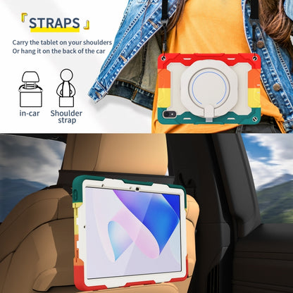 For Huawei MatePad 11 2023 Armor Contrast Color Silicone + PC Tablet Case(Colorful Red) - Huawei by buy2fix | Online Shopping UK | buy2fix