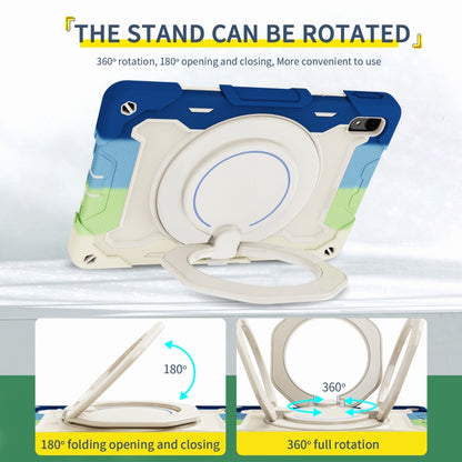 For Huawei MatePad 11 2023 Armor Contrast Color Silicone + PC Tablet Case(Colorful Blue) - Huawei by buy2fix | Online Shopping UK | buy2fix