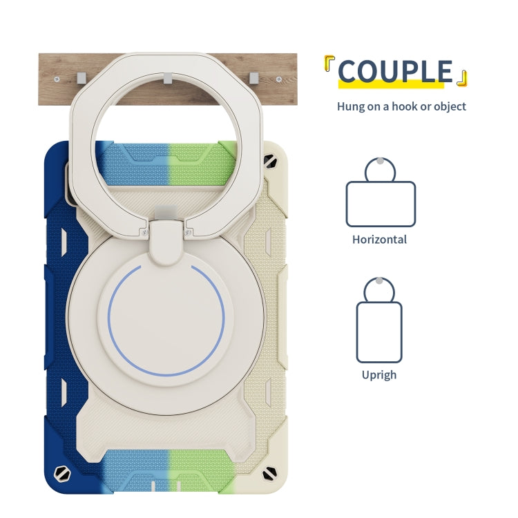 For Huawei MatePad 11 2023 Armor Contrast Color Silicone + PC Tablet Case(Colorful Blue) - Huawei by buy2fix | Online Shopping UK | buy2fix