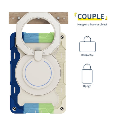 For Huawei MatePad 11 2023 Armor Contrast Color Silicone + PC Tablet Case(Colorful Blue) - Huawei by buy2fix | Online Shopping UK | buy2fix