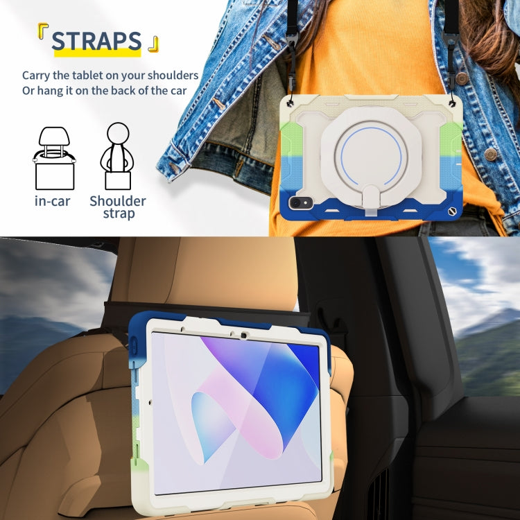 For Huawei MatePad 11 2023 Armor Contrast Color Silicone + PC Tablet Case(Colorful Blue) - Huawei by buy2fix | Online Shopping UK | buy2fix