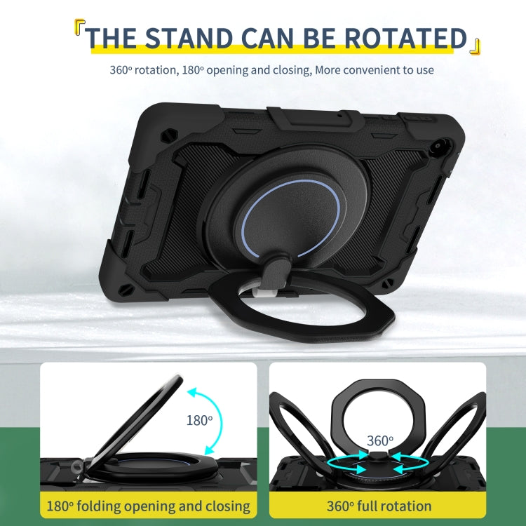 For Huawei MatePad SE 10.4 2023 Armor Contrast Color Silicone + PC Tablet Case(Black) - Huawei by buy2fix | Online Shopping UK | buy2fix