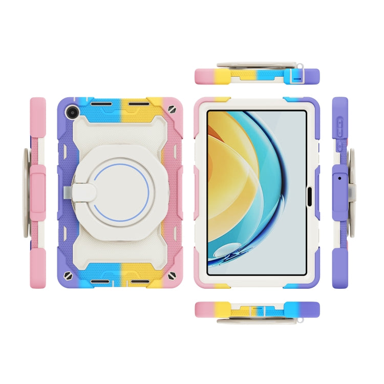 For Huawei MatePad SE 10.4 2023 Armor Contrast Color Silicone + PC Tablet Case(Colorful Pink) - Huawei by buy2fix | Online Shopping UK | buy2fix
