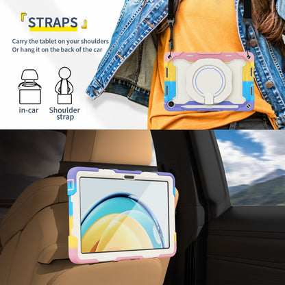 For Huawei MatePad SE 10.4 2023 Armor Contrast Color Silicone + PC Tablet Case(Colorful Pink) - Huawei by buy2fix | Online Shopping UK | buy2fix