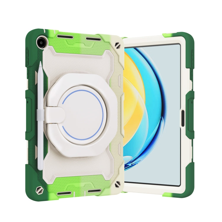 For Huawei MatePad SE 10.4 2023 Armor Contrast Color Silicone + PC Tablet Case(Colorful Green) - Huawei by buy2fix | Online Shopping UK | buy2fix