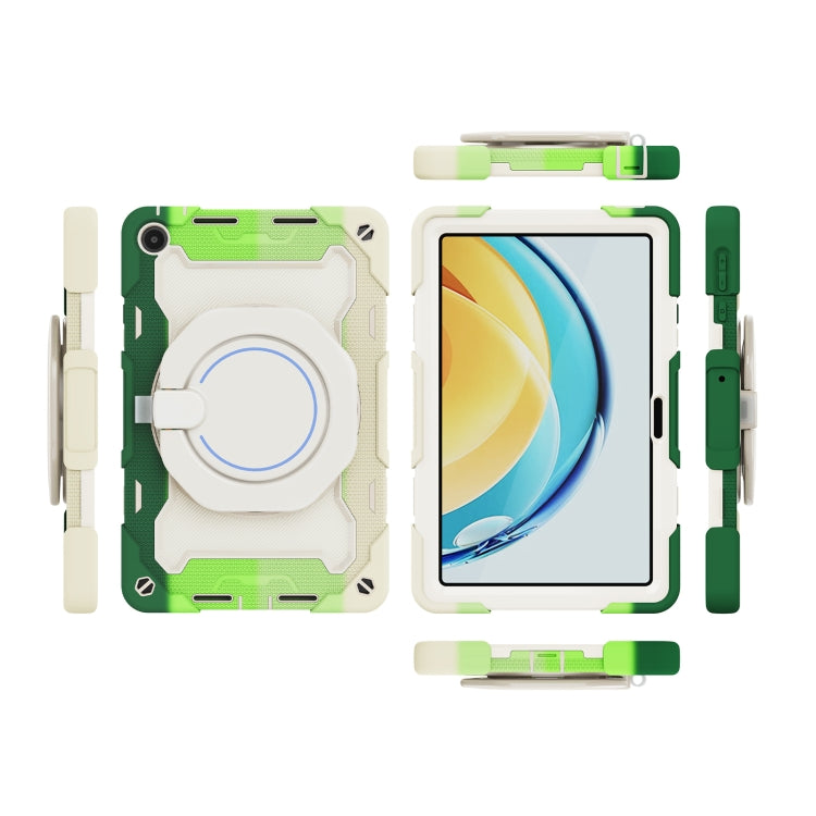 For Huawei MatePad SE 10.4 2023 Armor Contrast Color Silicone + PC Tablet Case(Colorful Green) - Huawei by buy2fix | Online Shopping UK | buy2fix