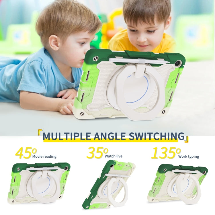 For Huawei MatePad SE 10.4 2023 Armor Contrast Color Silicone + PC Tablet Case(Colorful Green) - Huawei by buy2fix | Online Shopping UK | buy2fix