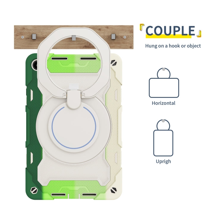 For Huawei MatePad SE 10.4 2023 Armor Contrast Color Silicone + PC Tablet Case(Colorful Green) - Huawei by buy2fix | Online Shopping UK | buy2fix