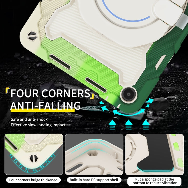 For Huawei MatePad SE 10.4 2023 Armor Contrast Color Silicone + PC Tablet Case(Colorful Green) - Huawei by buy2fix | Online Shopping UK | buy2fix