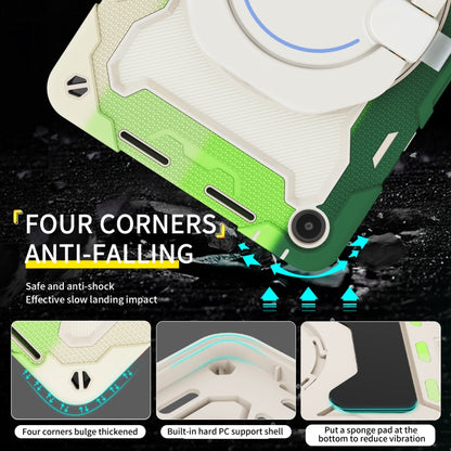 For Huawei MatePad SE 10.4 2023 Armor Contrast Color Silicone + PC Tablet Case(Colorful Green) - Huawei by buy2fix | Online Shopping UK | buy2fix