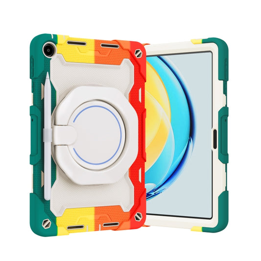 For Huawei MatePad SE 10.4 2023 Armor Contrast Color Silicone + PC Tablet Case(Colorful Red) - Huawei by buy2fix | Online Shopping UK | buy2fix