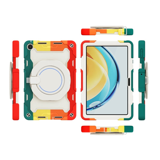 For Huawei MatePad SE 10.4 2023 Armor Contrast Color Silicone + PC Tablet Case(Colorful Red) - Huawei by buy2fix | Online Shopping UK | buy2fix
