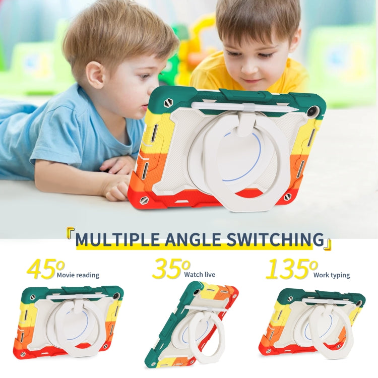 For Huawei MatePad SE 10.4 2023 Armor Contrast Color Silicone + PC Tablet Case(Colorful Red) - Huawei by buy2fix | Online Shopping UK | buy2fix