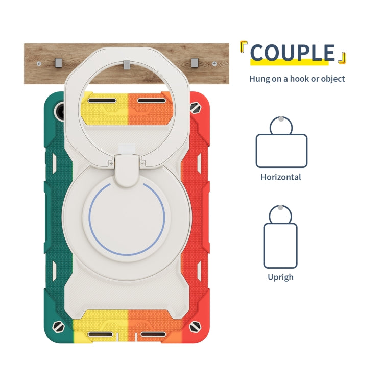 For Huawei MatePad SE 10.4 2023 Armor Contrast Color Silicone + PC Tablet Case(Colorful Red) - Huawei by buy2fix | Online Shopping UK | buy2fix