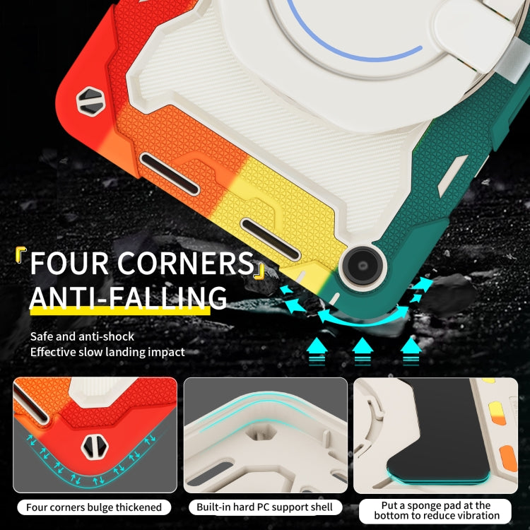 For Huawei MatePad SE 10.4 2023 Armor Contrast Color Silicone + PC Tablet Case(Colorful Red) - Huawei by buy2fix | Online Shopping UK | buy2fix