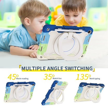 For Huawei MatePad SE 10.4 2023 Armor Contrast Color Silicone + PC Tablet Case(Colorful Blue) - Huawei by buy2fix | Online Shopping UK | buy2fix