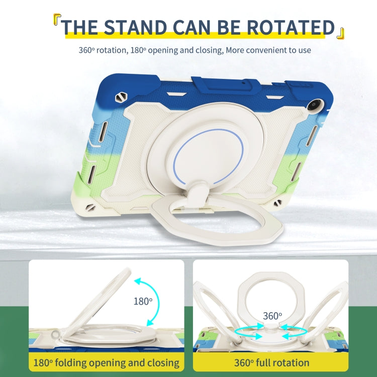 For Huawei MatePad SE 10.4 2023 Armor Contrast Color Silicone + PC Tablet Case(Colorful Blue) - Huawei by buy2fix | Online Shopping UK | buy2fix