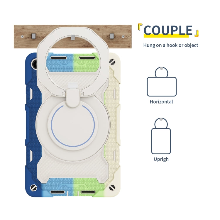 For Huawei MatePad SE 10.4 2023 Armor Contrast Color Silicone + PC Tablet Case(Colorful Blue) - Huawei by buy2fix | Online Shopping UK | buy2fix