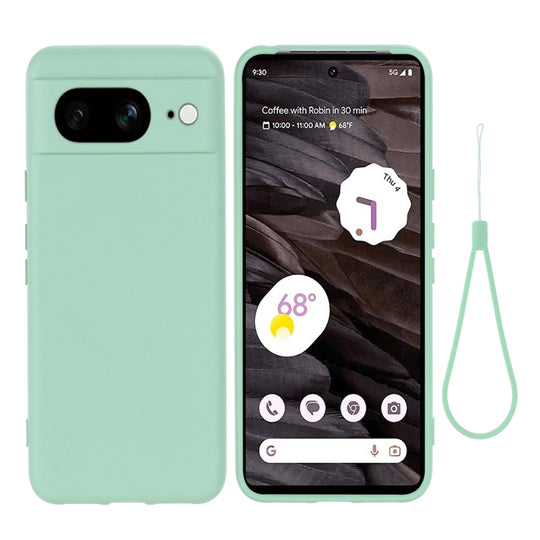 For Google Pixel 8 Solid Color Liquid Silicone Dropproof Full Coverage Phone Case(Green)