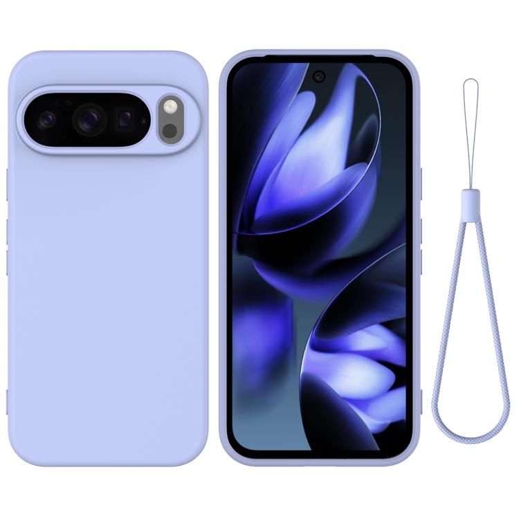For Google Pixel 10 Pro XL Pure Color Liquid Silicone Shockproof Phone Case(Purple) - Google Cases by buy2fix | Online Shopping UK | buy2fix