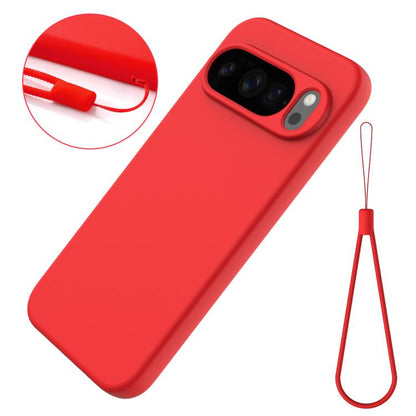 For Google Pixel 10 Pro Pure Color Liquid Silicone Shockproof Phone Case(Red) - Google Cases by buy2fix | Online Shopping UK | buy2fix