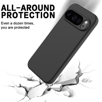 For Google Pixel 10 Pro Pure Color Liquid Silicone Shockproof Phone Case(Black) - Google Cases by buy2fix | Online Shopping UK | buy2fix