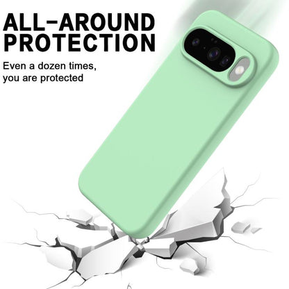 For Google Pixel 10 Pure Color Liquid Silicone Shockproof Phone Case(Green) - Google Cases by buy2fix | Online Shopping UK | buy2fix
