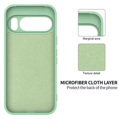 For Google Pixel 10 Pure Color Liquid Silicone Shockproof Phone Case(Green) - Google Cases by buy2fix | Online Shopping UK | buy2fix