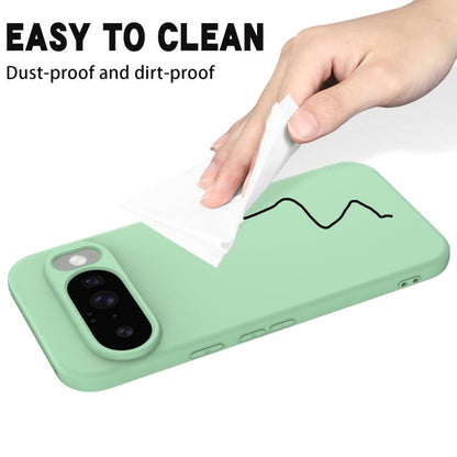 For Google Pixel 10 Pure Color Liquid Silicone Shockproof Phone Case(Green) - Google Cases by buy2fix | Online Shopping UK | buy2fix