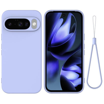 For Google Pixel 10 Pure Color Liquid Silicone Shockproof Phone Case(Purple) - Google Cases by buy2fix | Online Shopping UK | buy2fix