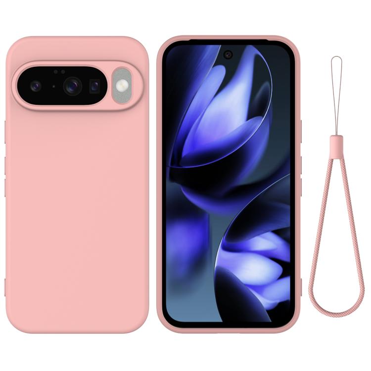 For Google Pixel 10 Pure Color Liquid Silicone Shockproof Phone Case(Pink) - Google Cases by buy2fix | Online Shopping UK | buy2fix