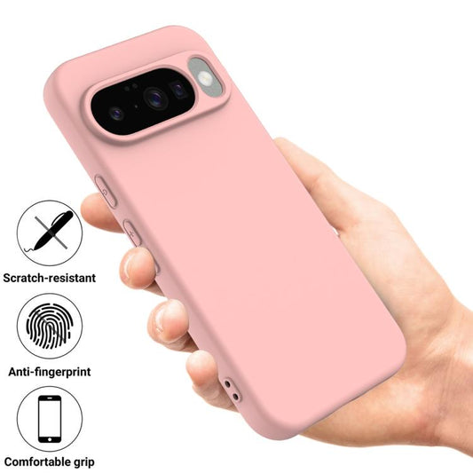 For Google Pixel 10 Pure Color Liquid Silicone Shockproof Phone Case(Pink) - Google Cases by buy2fix | Online Shopping UK | buy2fix