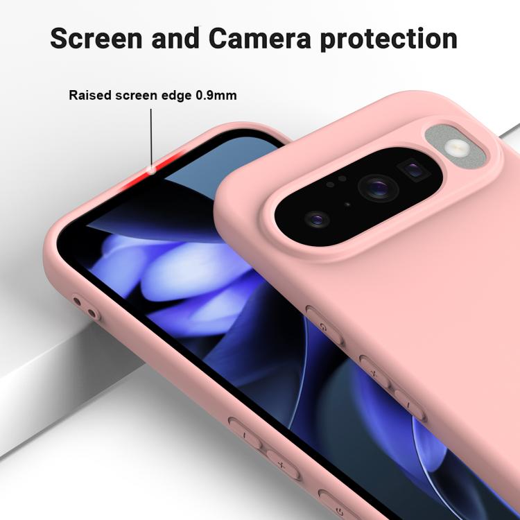 For Google Pixel 10 Pure Color Liquid Silicone Shockproof Phone Case(Pink) - Google Cases by buy2fix | Online Shopping UK | buy2fix