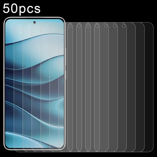For Xiaomi Redmi Note 14 4G 50pcs 0.26mm 9H 2.5D Tempered Glass Film