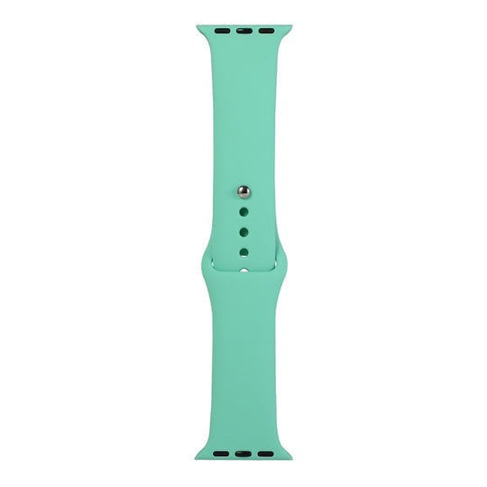 For Apple Watch Series 9&8&7 41mm / SE 3&SE 2&6&SE&5&4 40mm / 3&2&1 38mm Silicone Watch Band, Long Section (Men)(Fragrant Green)