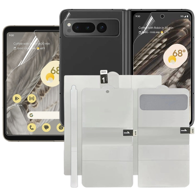 For Google Pixel Fold Full Screen Protector Explosion-proof Big + Front + Back Screen Hydrogel Film - Google Tempered Glass by buy2fix | Online Shopping UK | buy2fix