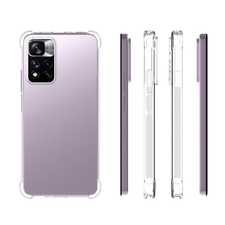 For Xiaomi Redmi Note 11 Pro / 12 Pro 4G Shockproof Non-slip Thickening TPU Phone Case(Transparent) - Xiaomi Cases by buy2fix | Online Shopping UK | buy2fix