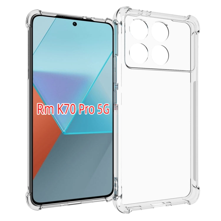 For Xiaomi Redmi K70 Pro Shockproof Non-slip Thickening TPU Phone Case(Transparent) - K70 Pro Cases by buy2fix | Online Shopping UK | buy2fix