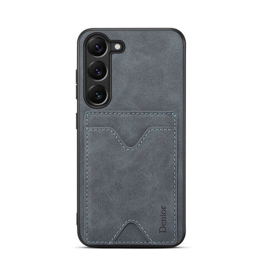 For Samsung Galaxy S24 5G Denior PU Back Cover Card Slot Holder Phone Case(Grey) by Denior